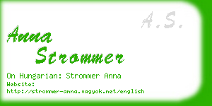 anna strommer business card